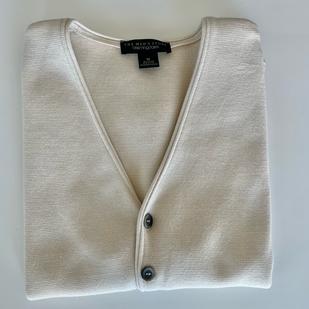 Bloomingdale’s cream colored sweater vest
